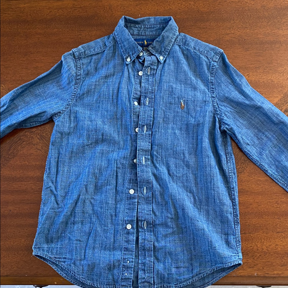 Big Boys Cotton Chambray Sport Shirt